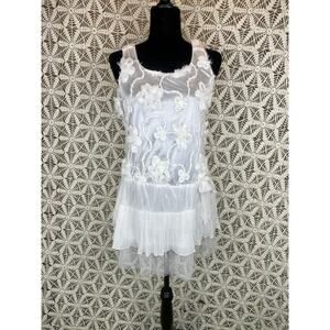 Flora Paris White Floral Mini Dress